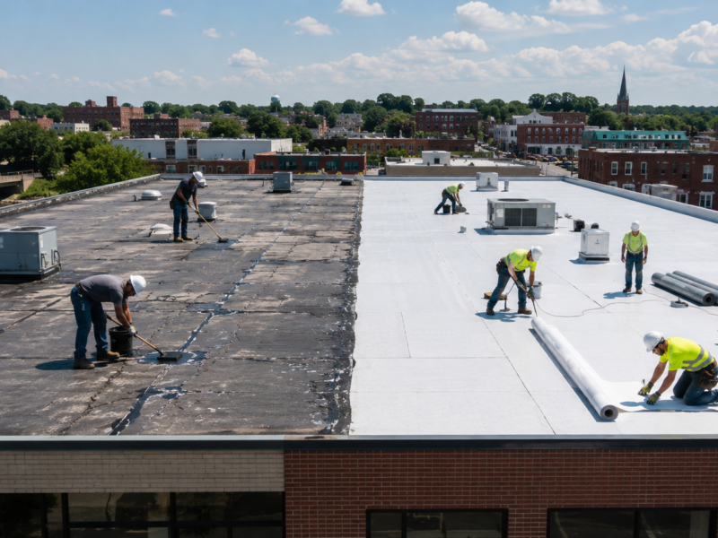 Flat Roof Repair Vs. Replacement In Petersburg : A Guide For Commercial Property